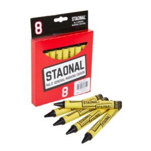 STAONAL No. 2 General Marking Crayons Yellow – 8 Count
