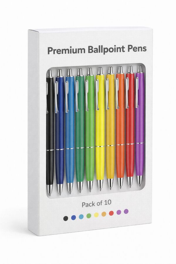 Premium Ballpoint Pen Set (Pack of 10)