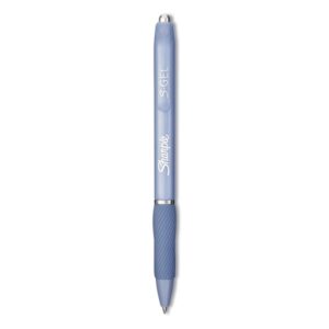 Sharpie S-Gel Fashion Barrel Gel Pens Black Ink 0.7mm Medium Frost Blue – 12 Pack