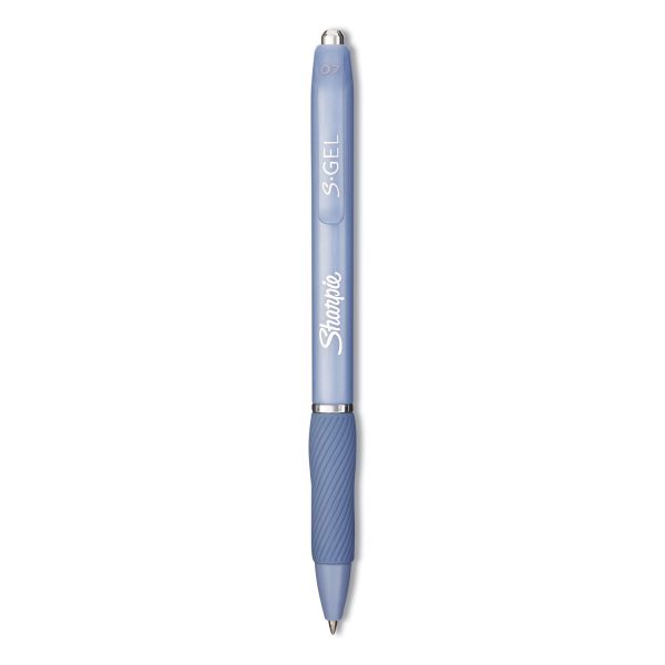 Sharpie S-Gel Fashion Barrel Gel Pens Black Ink 0.7mm Medium Frost Blue – 12 Pack Sharpie S-Gel Fashion Barrel Gel Pens Black Ink 0.7mm Medium Frost Blue – 12 Pack